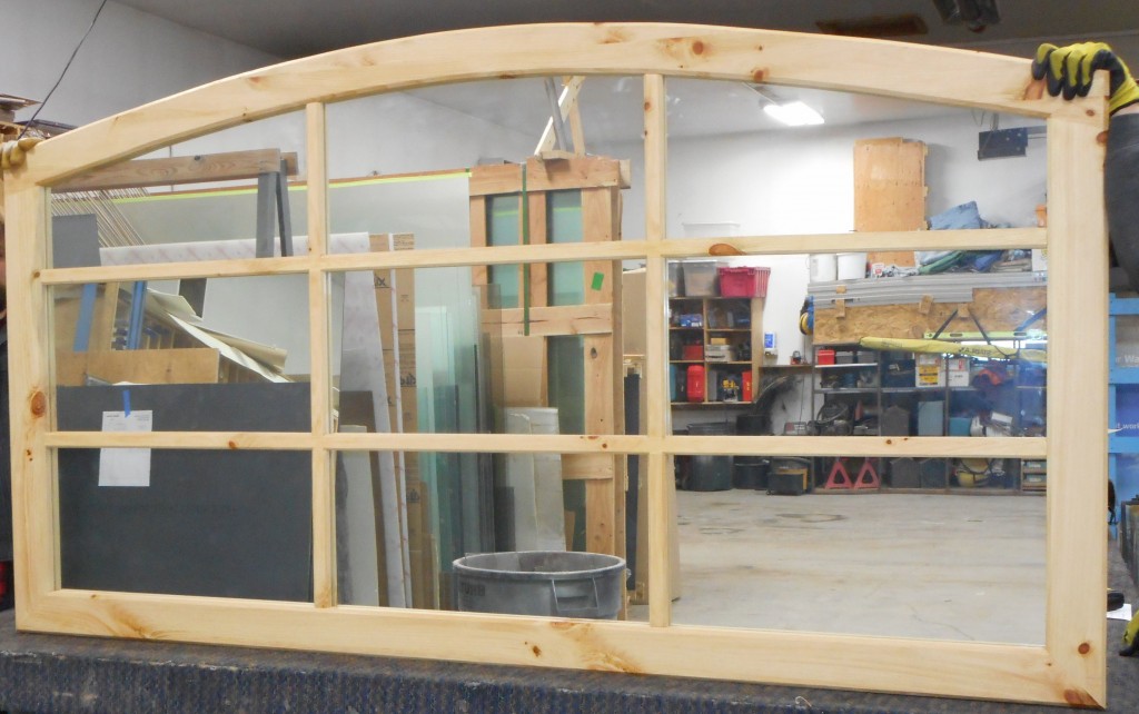 Yellow Pine headboard w/ mirror ~ Retails for $1500, on sale for $175